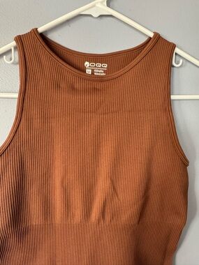 Ribbed Tank Top in Rust Brown by OQQ NWOT